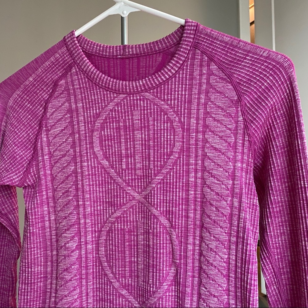 Lululemon long sleeve pink purple size 4
